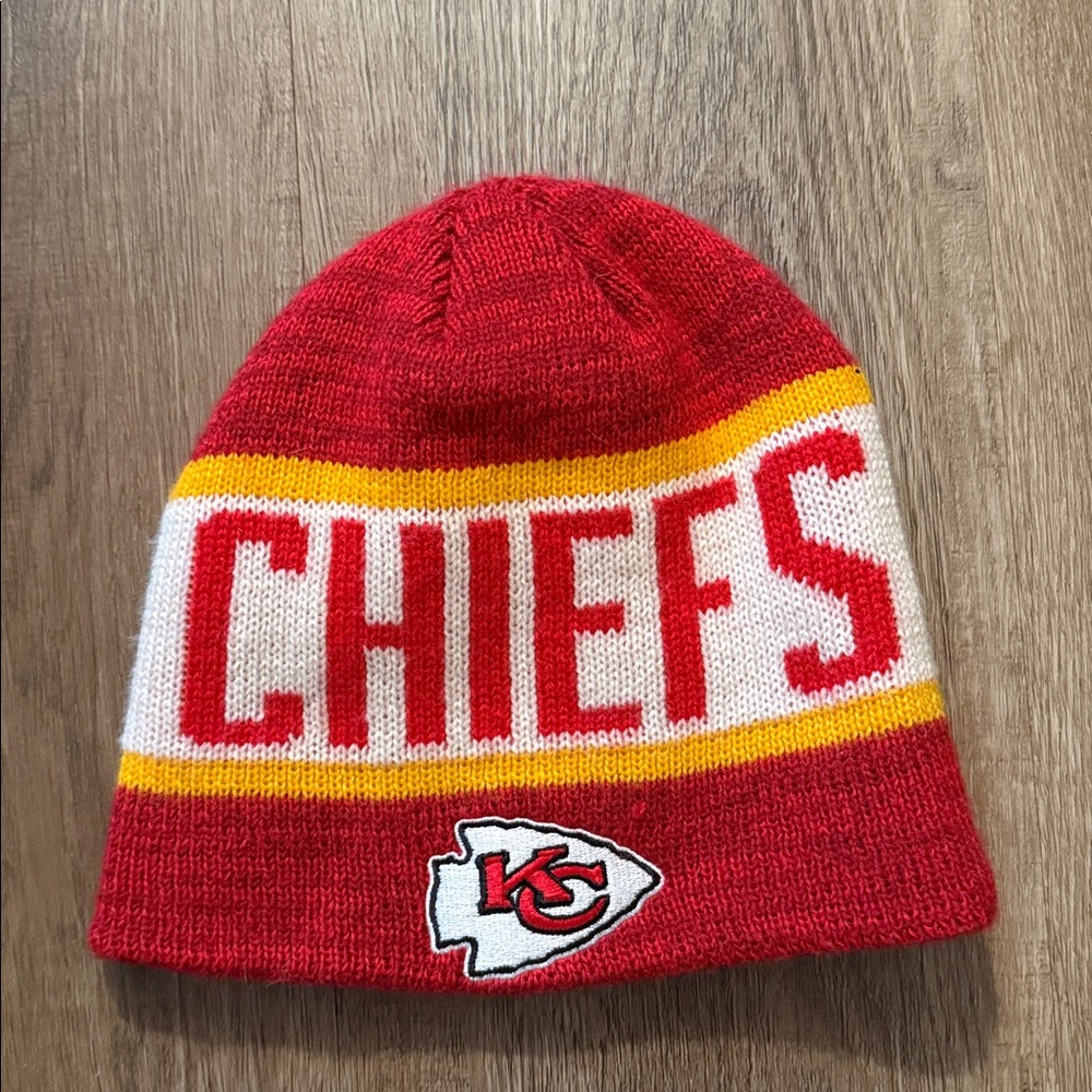 NFL Kansas City Chiefs Beanie Unisex Red and Yellow